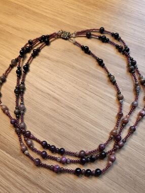 Multi-Strand Tourmaline Beaded Necklace - Women Jewelry